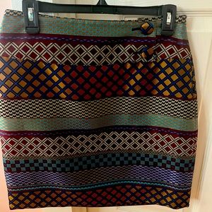 Just at the knee skirt with side zipper.